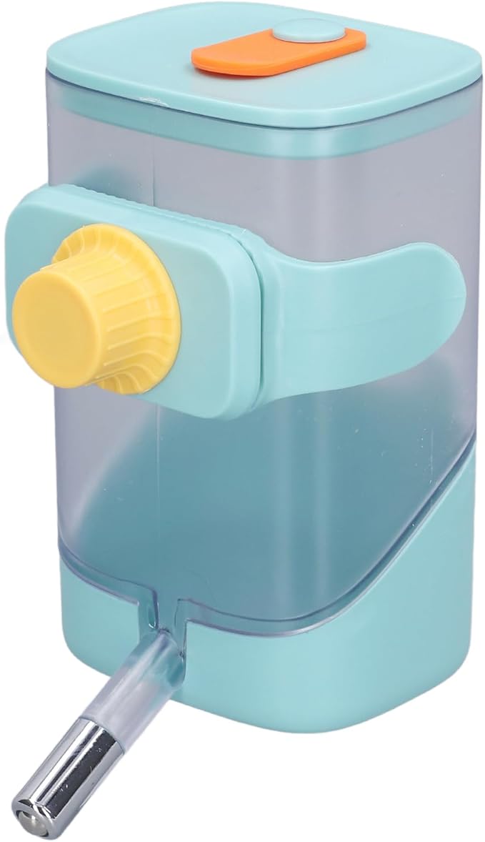 Automatic Pet Waterer Feeder, 2.1L Stainless Steel Ball Cage Hanging Water Dispenser Dogs Cats Pets Animals (Green)