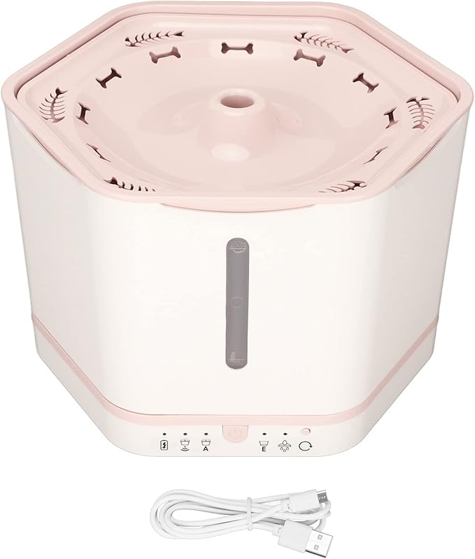 FILFEEL Automatic Induction Pet Dispenser with Large Capacity and Intelligent Features for Cats and Dogs (Pink)