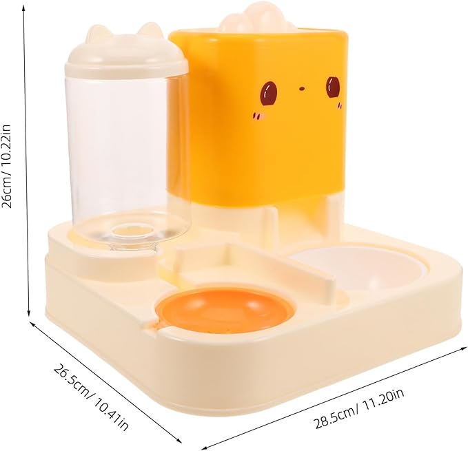 Hemoton Automatic Pet Feeder Water Dispenser Double Bowls for Cats Dogs Self-Feeding Cat Feeder Pet Food and Waterer Dog Bowl