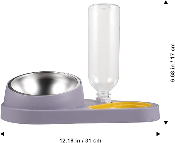 Hemoton Automatic Pet Feeder Water Dispenser Cat Dog Bowl Pet Feeders for Dogs Cats Home