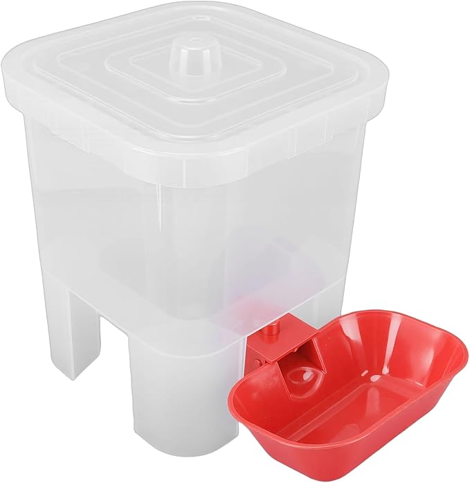 AYNEFY Dog Water Bowl Pet Water Dispenser Multifunction Automatic Cat Feeder Large Capacity Freestanding Dog Drinking Container for Small Medium Pet 7.09x7.09x8.27in Garden