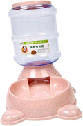 MERRYHAPY 1pc Refillable Automatic Pet Food Dispenser Bear-Shaped Container for Dogs and Cats Easy Open Design Non-Skid Base for Home and Shop Use Pink