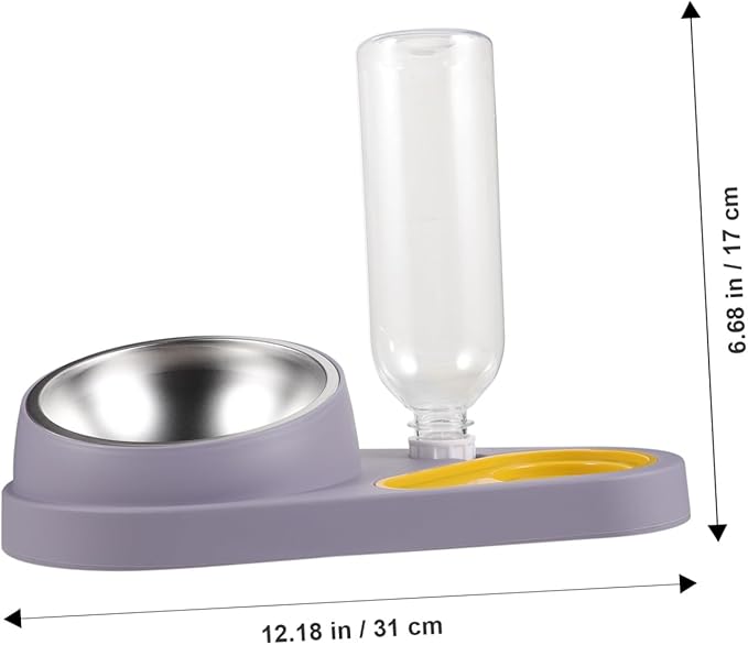 Totority Automatic PET Feeder and Water Dispenser for Dogs and Cats Skid Design Detachable Bowls 2.5L Capacity for Small Pets Convenient Feeding Solution