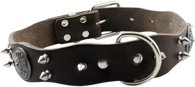 Pet Cowhide Collar for Medium Large Dogs Adorable Leather Dog Necklace and Stylish Necklet