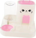 2 in 1 Automatic Pet Feeder and Water Dispenser with 1800ml Food Capacity, 800ml Water Container for Cats and Small Dogs, Travel Feeding Station-