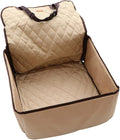 Angoily Dog Car Seat Cushion Pet Front Seat Mat for Car and Home Use Beige Color Easy to and Store