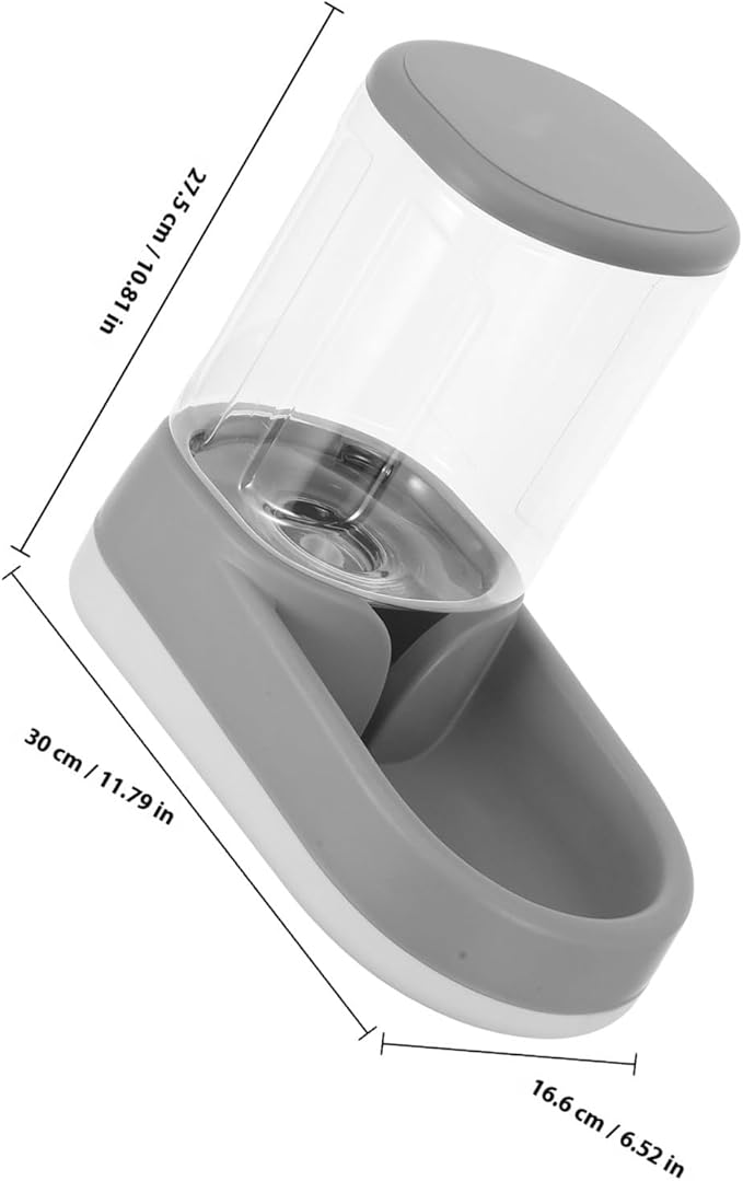 Kisangel Automatic Pet Feeder Water Dispensing Bowl Food and Water Combo for Dogs and Cats 2-in-1 Dry Food Capacity Feeder for Small and Large Pets Travel-Friendly