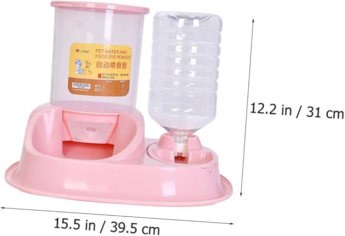 BESPORTBLE Automatic Cat Dog Feeder Large Capacity Food Water Dispenser Easy Clean Portable Pet Care