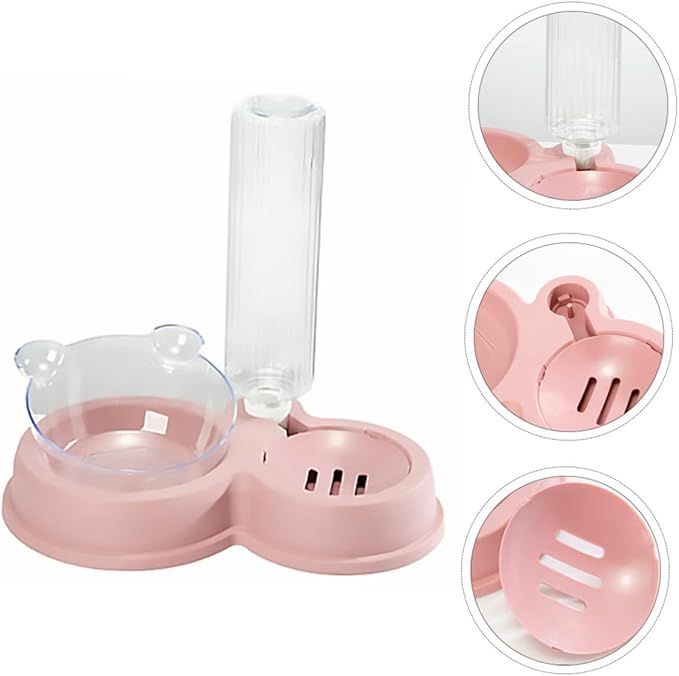 DOITOOL Ergonomic Cat Feeding Bowl Pet Water Bowl Spill Design Non-Slip Bottom for Easy Cleaning
