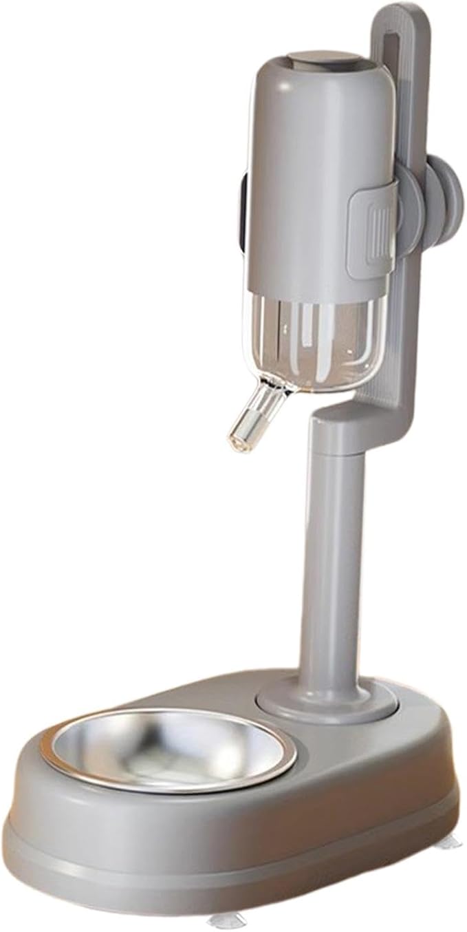 Freestanding Pet Water Dispenser, Automatic Feeder for Dogs and, Gray