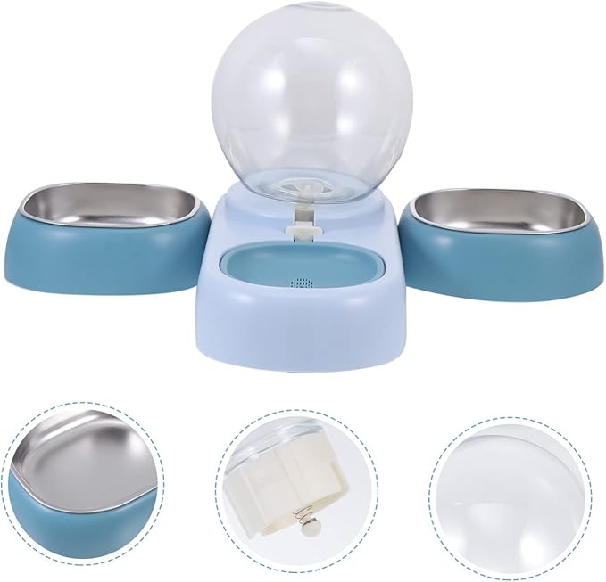 Automatic Pet Water Dispenser Bowl Compact and Practical Water Feeder for Cats and Dogs Capacity for Home Use Blue Abs Design