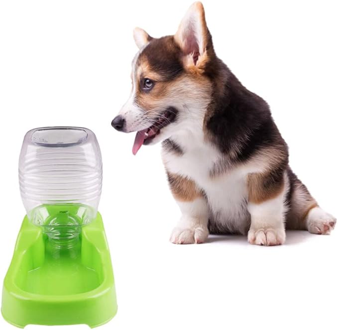 POPETPOP Creative Pet Water Feeder for Dogs Puppies Non-tip Design for Home and Travel Automatic Drinking Tool Convenient Water Bowl