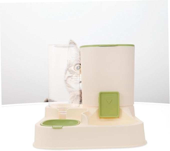 Automatic Pet Feeder Dog Cat Large Capacity Bowl Dry Wet Sturdy Pp Safe Easy
