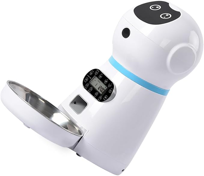 Totority 1set Automatic Cat Feeder Digital Timer Smart Pet Feeder for Cats and Dogs Bowl Easy to Use for Timed Feeding and Portion Control