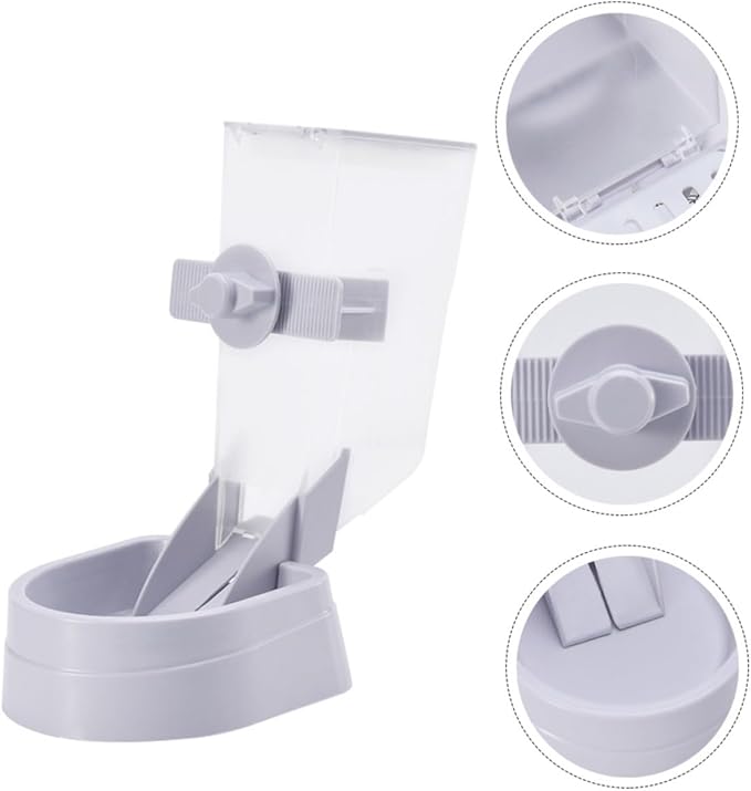 1pc Hanging Pet Feeder for Dogs and Cats Automatic Food Container Detachable Design Gray for Preventing Spills and Easy Cleaning