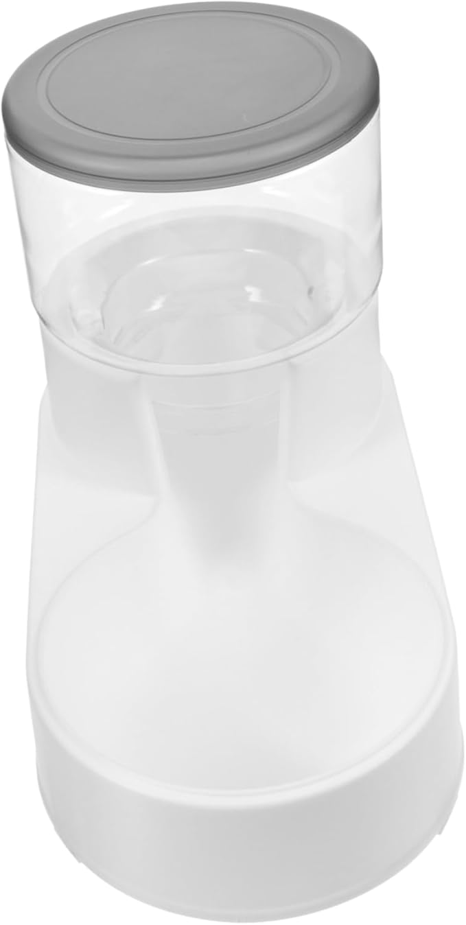 HANABASS Pet Automatic Feeder Food Fountain Cat Biscuit Dispenser for Dogs Sturdy Design Compact Simple Use Elegant Aesthetic Gentle Gray Finish
