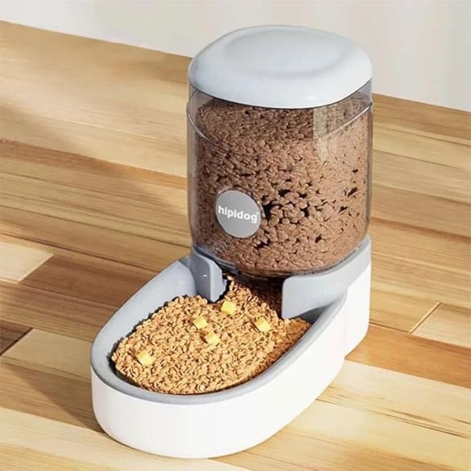 3rd Generation Automatic Pet Feeder and Water Dispenser, 3.8L Large Capacity, Orange and White, No-Jamming Design for Cats and Dogs (Upgrade Grey Feeder, 4L)