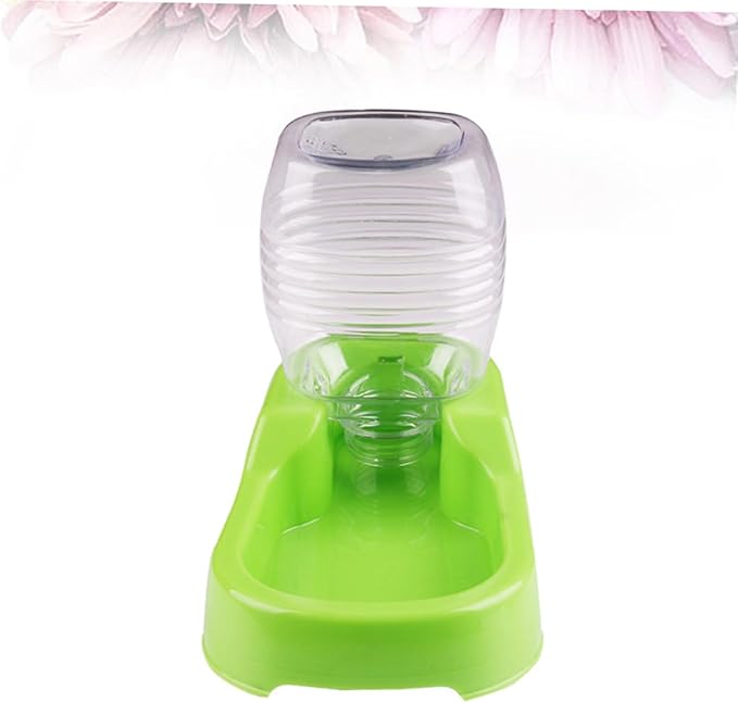 VOSAREA 500ml PET Water Feeder Bowl Creative Dog and Puppy Drinking Tool Green for Indoor and Outdoor Use Prevents Spills and Keeps Floors Clean