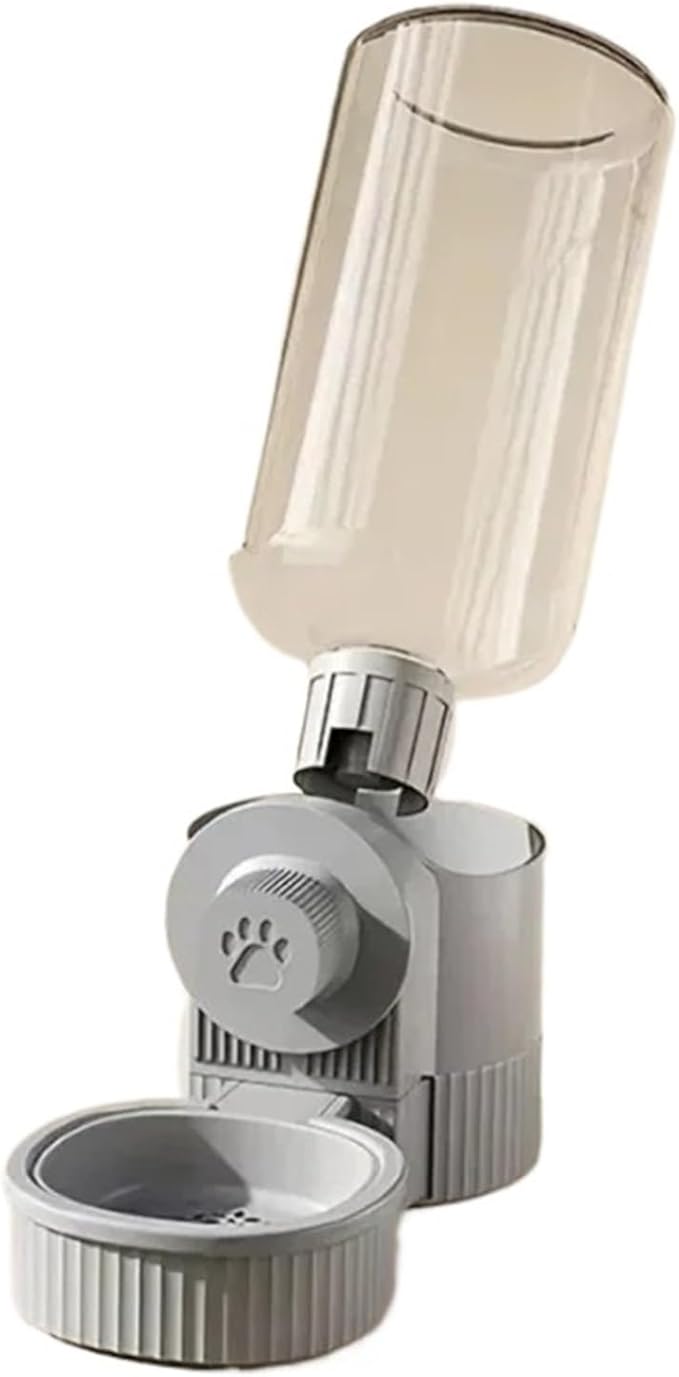 Pet Auto Feeder Waterer Dog Supplies Hanging Cage Basin Cat Bowl Automatic(Grey Feeder 1200ml)