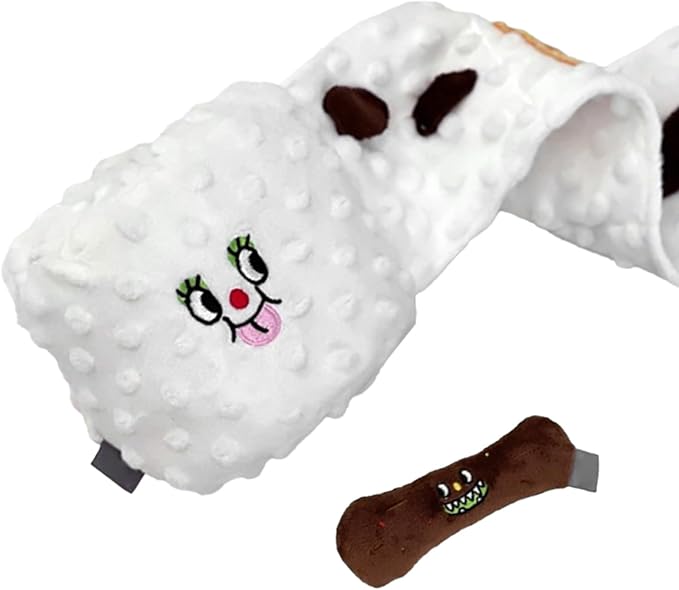 Fydun Plush Toilet Paper Toy, Dog Snuffle Interactive Toys Toy, L Lightweight and Easy Chew for Dogs Pets to Carry Hiding Food Cute Appearance Ligence Olfactory Abilities