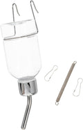 Angoily Pet Automatic Water Feeder with Nozzle Hanging Dispenser for Dogs and Small Pets Transparent Small for Clean Fresh Drinking in Cage