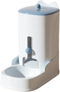 Large Capacity Automatic Pet Food & Water Dispenser, 2-in-1 Feeder & Drinker Bowl for Cats & Dogs Pet Supplies(Blue f)