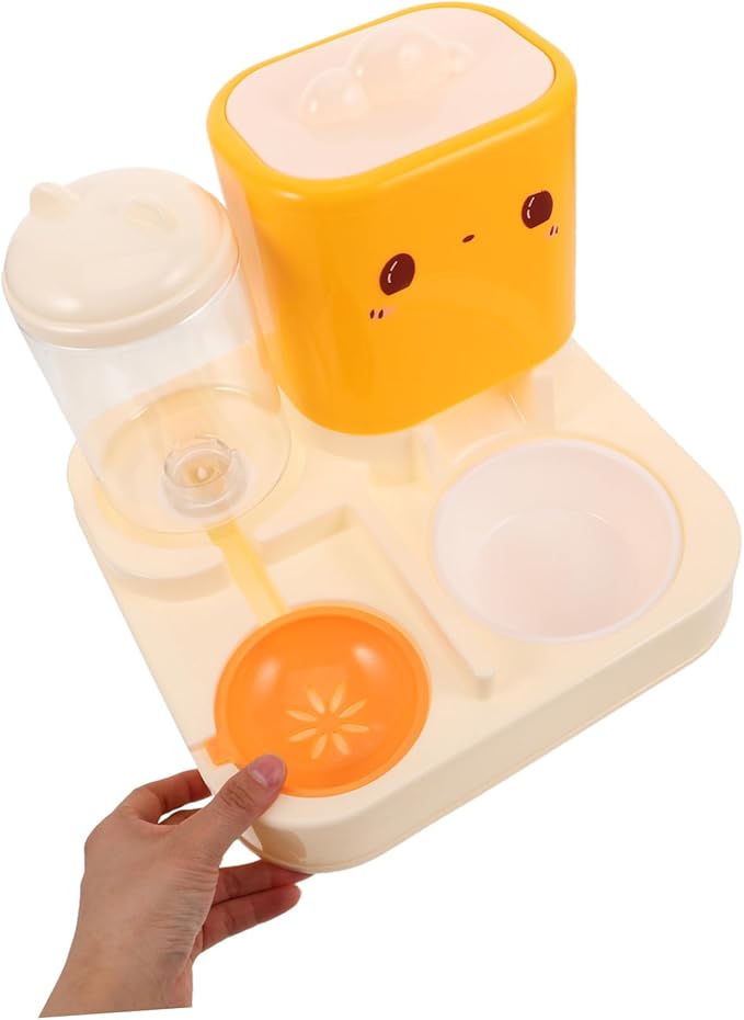 UPKOCH Automatic Water Dispenser Cat Dog Feeder Double Bowl Space-Saving Design for Pets