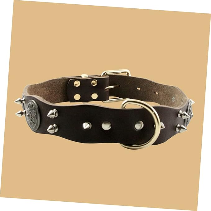 BESPORTBLE Pet Collar Leather Necklace for Medium to Large Dogs Stylish Design Accessory for Pets