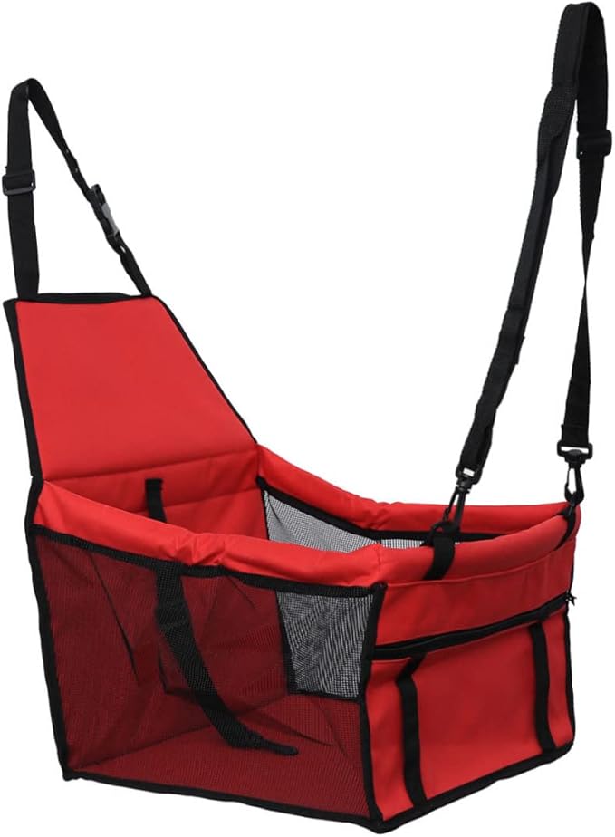 Car Dog Carrier Pet Seat Bag Safety Straps Dog Travel Bag Easy Clean Car Mount Package