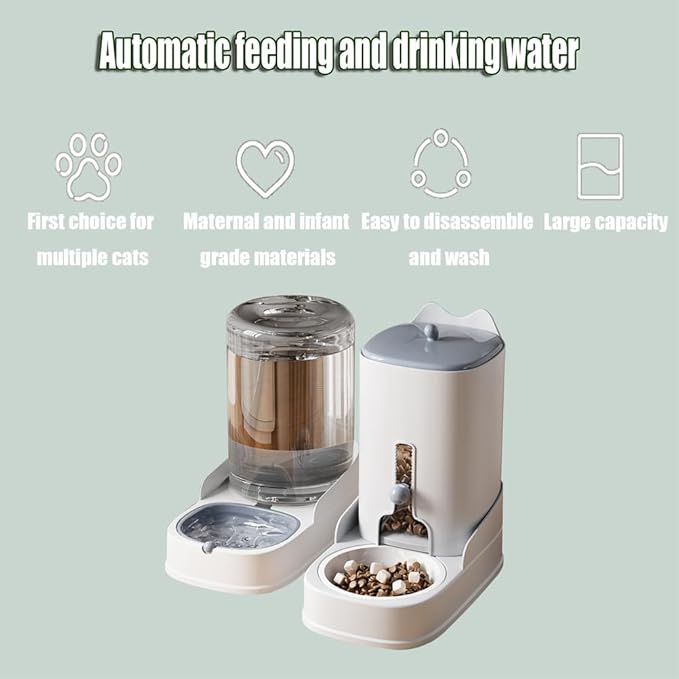 Automatic Pet Feeder for Cats & Small Dogs - 3.2L Programmable Pet Feeder with Stainless Steel Bowl, Suitable for Dry Food, Perfect Portion Control for Puppies & Kittens, Medium Dogs,Blue,Feede