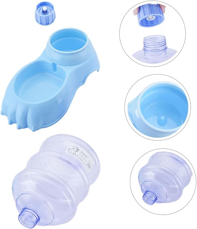 Cat Feeding Station Automatic Dry Food Feeder No-Slip Pet Bowl Water and Food Dispenser