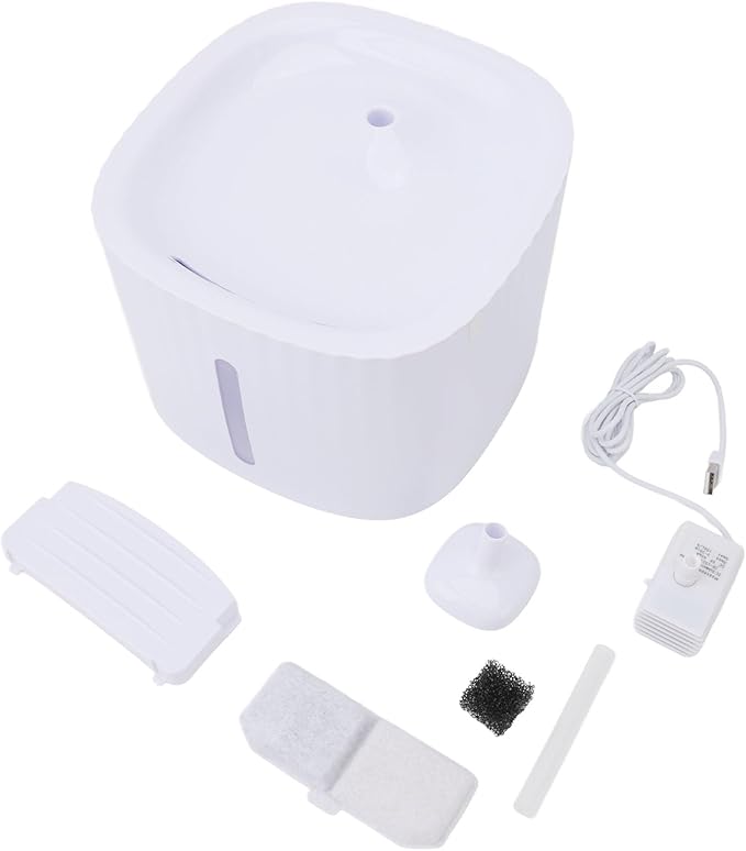 Basic Bowls Automatic Drinking Waterer Non Slip Sturdy Construction Indoor Water Dispenser for Small Medium Cat Dog Pet Pet Water Dispenser Transparent Tank Design