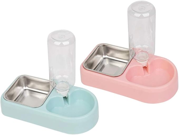 Double Pet Water Feeding Bowl Creative Automatic Water Feeder for Dogs and Cats Smooth Unique Design Convenient and Practical Pet Supplies