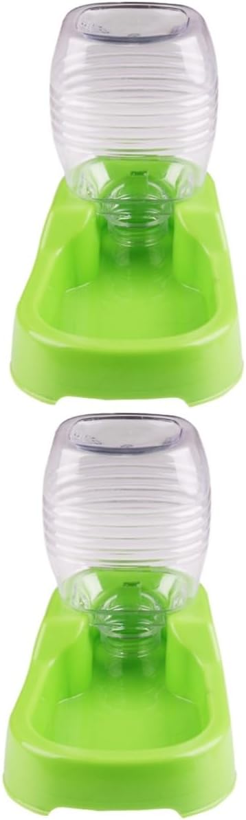 2pcs Creative Pet Water Feeder Bowl for Dogs and Puppies Green Unique Design Prevents Spills Safe and Convenient Automatic Water Dispenser for Shop