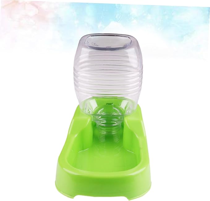 BESPORTBLE Pet Water Feeder Bowl Creative Green Design Non Tip Automatic Water Dispenser for Dogs Puppies Smooth Surface for Home Pet Shops