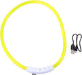GANAZONO Pet Glow Collar Dog Led Collar USB Rechargeable Reflective Dog Harness for Night Walking