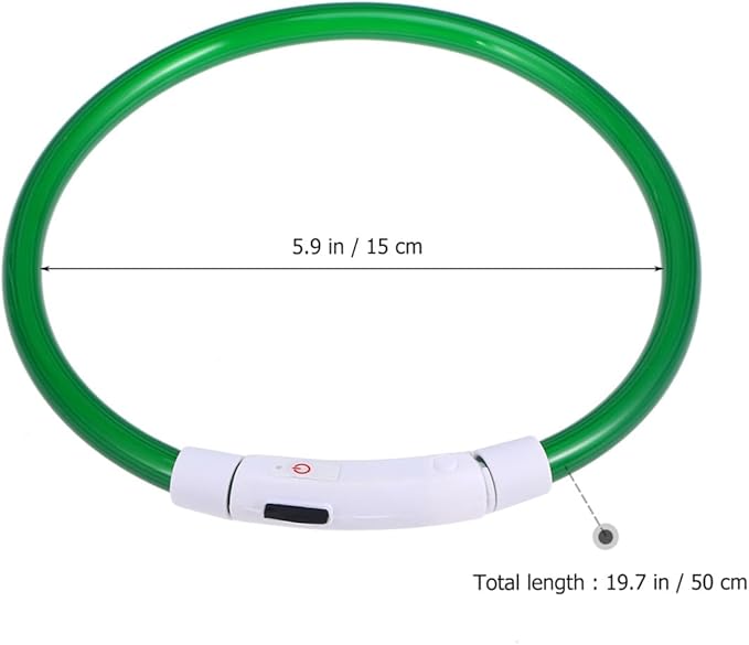 Led Illuminated Dog Collar Night Visibility Silicone Pet Collar Rechargeable Light