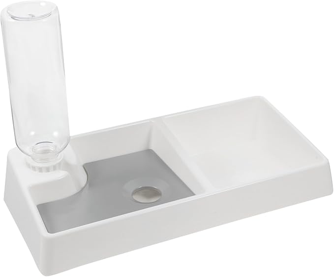 Sosoport Cat and Dog Automatic Water Dispenser Pet Feeder Bowl Spill-Resistant Design Cat Water and Food Dispenser for Kitten Puppy
