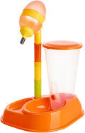 Pet Automatic Drinker Waterer Dog Eco Friendly Adjustable Detachable Drinking Dispenser Drinkers(Orange 2)