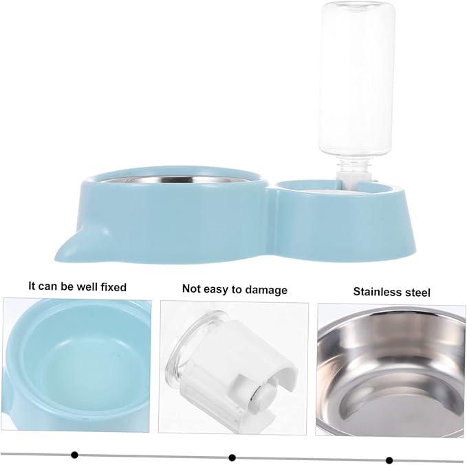 KESYOO 1Pc Cat Ear Shaped Automatic Pet Feeding Bowl Durable Food Dispenser for Dogs and Cats Slip Base Use