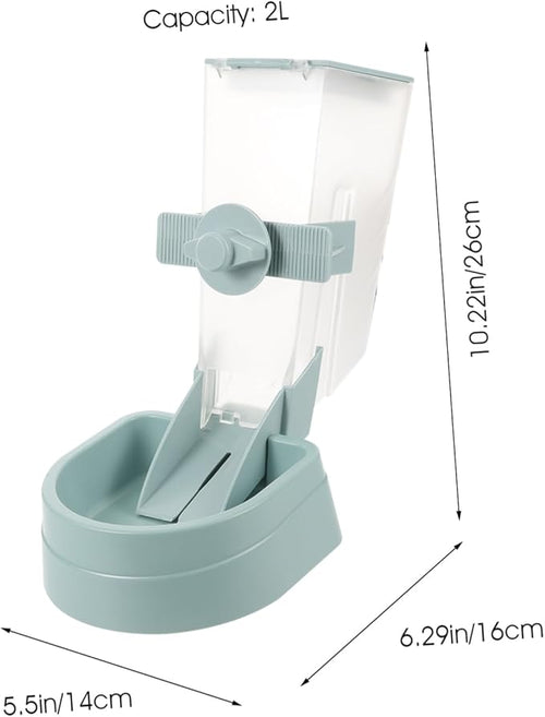 2L Automatic Dog Feeder Hanging Design Blue PET Food Dispenser for Puppies Easy to Use PET Supplies