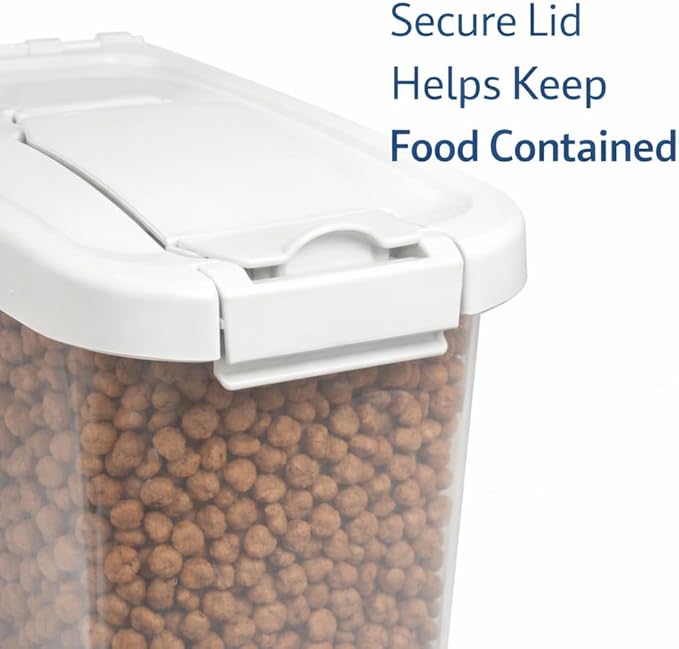 Pet Food Dispenser for Dogs and Cats, 4 lb Capacity Gravity Feed Pet Food Container, Automatic Dry Food Dispenser for Small Pets, Easy Refill Food Storage Feeder
