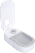 Automatic Cat Feeder, Single Meal Timed Pet Feeder 48 Hours Dry or Semi Moist Pet Food Dispenser with Ice Pack Space, Food Dispenser for Cats and Small Dogs (Gray)