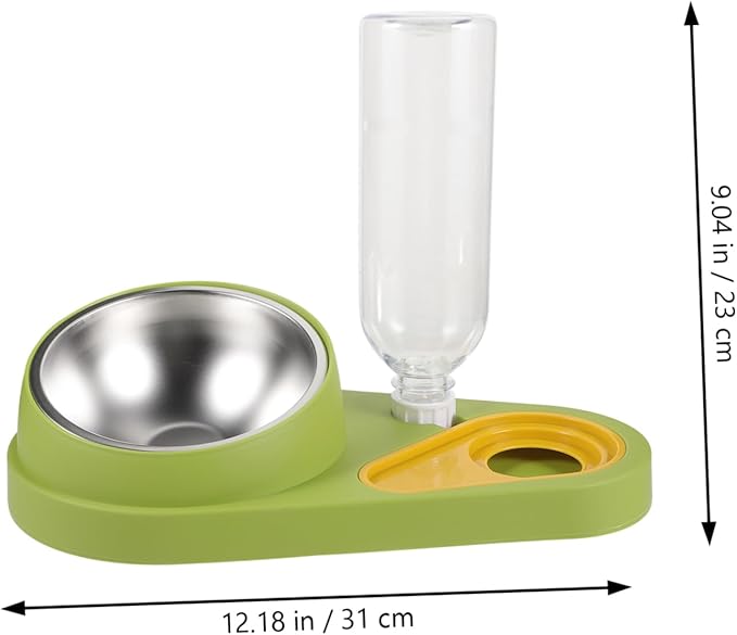 Generic Automatic Pet Feeder and Water Dispenser Capacity Pet Food and Water Bowl for Dogs and Cats Easy to Non-tip Design for Home Use