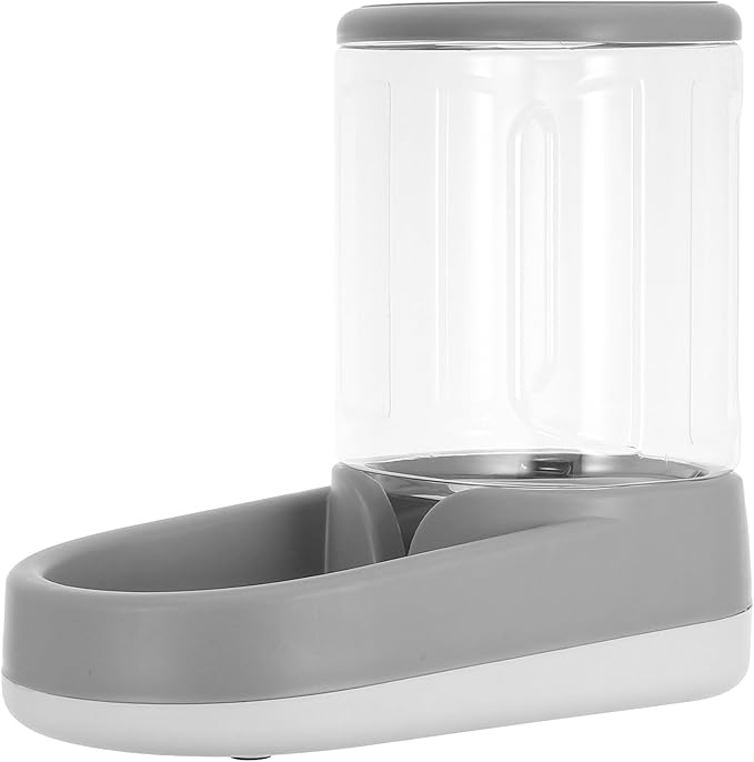 GANAZONO Automatic Pet Feeder and Water Dispenser Gravity- Bowl Gray for Small to Medium Dogs and Cats, Dual Feeding and Drinking Station for Indoor Use
