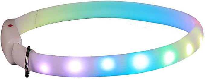 LED Dog Collar Adjustable USB Rechargeable Safety Glow in The Dark Large Dogs Collar