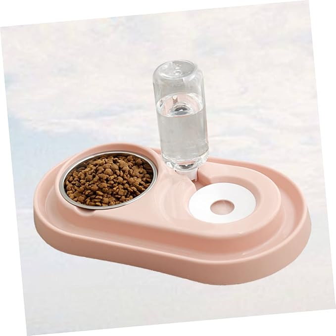Automatic PET Water Feeder Dual-use Plastic Water Dispenser Stainless Steel Bowl for Dogs and Cats Small PET Drinking Station Easy to Clean and Install