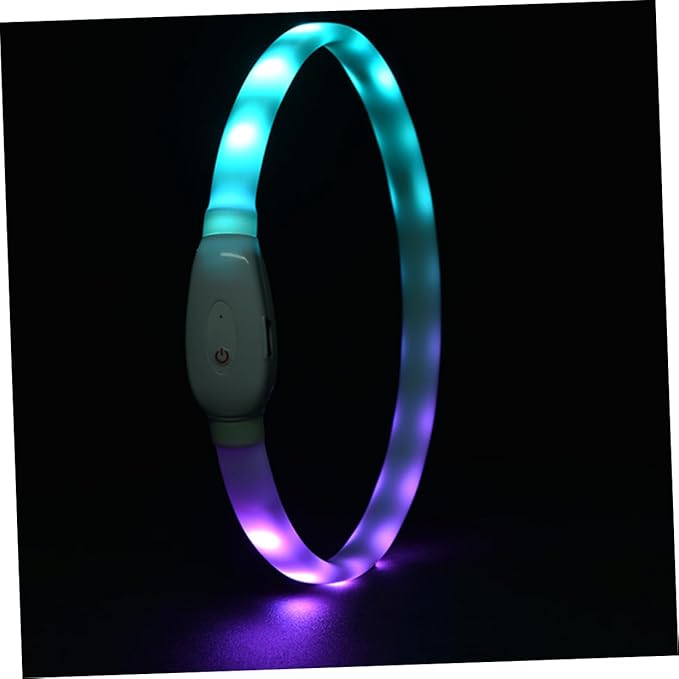 BESPORTBLE USB Rechargeable LED Glowing Pet Collar Luminous Dog Collar Safe Night Walking Durable Comfortable Material
