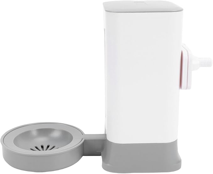 Pssopp 1.5L Automatic Pet Water Dispenser, BPAFree Durable Plastic, System for Dogs and Cats, Ideal for Cages and Travel (Grey)
