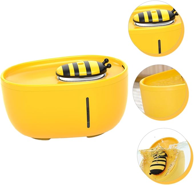 SUPVOX Automatic Pet Water Dispenser Capacity Portable and Lightweight Design for Cats and Dogs Honey Bee Water Feeder for Continuous Hydration